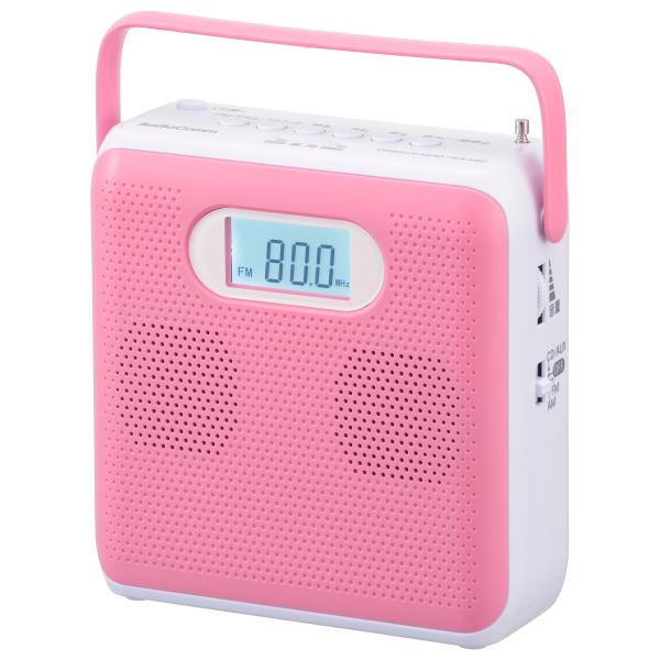 オーム電機 AudioComm CDプレーヤー ポータブル ステレオ ラジオ 小型