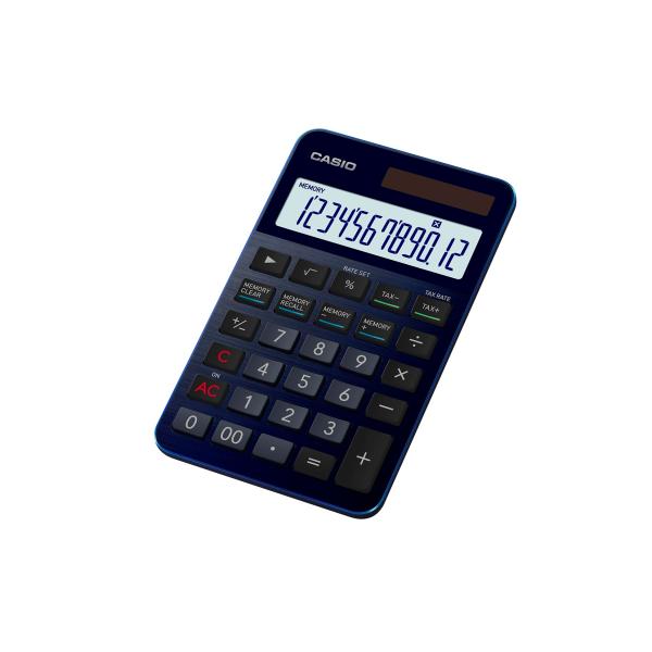 カシオ プレミアム電卓 ネイビーブルー 大判手帳タイプ 12桁 S100NB-BU