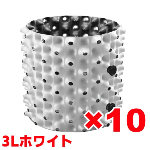 ルートプラスポットミニ３L×10個セット ホワイト