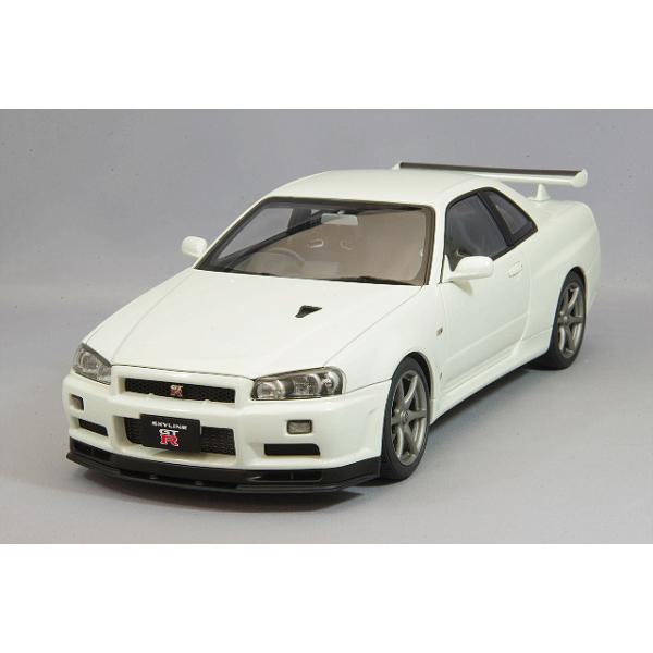 1/18スカイライン GT-R ホワイト ミニカー IG0348 1/18 Nissan Skyline GT-R Mine's (R34) White | LINE UP