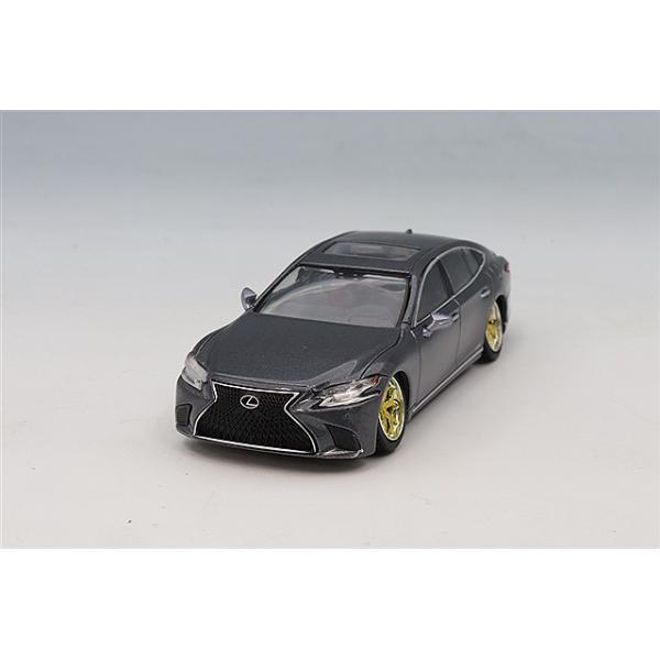 1/64改造ミニカー LS500 GCD x エンチェリー 1/64 レクサス LS500 ローライダー グレー (左