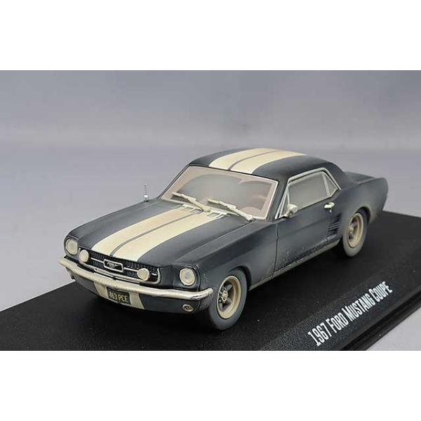 ミニカー/完成品 グリーンライト 1/43 1967 フォード マスタング クーペ マットブラック/ホワイトストライプ 風化仕様 "クリード 炎の宿敵 2018 "