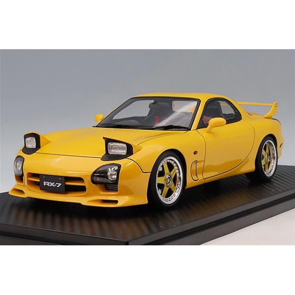 イグニッションモデル 1/18 マツダ RX-7 マツダスピード A-spec (FD3S) イエロー/マツダスピードMS01 17インチ(ポリッシュ/ゴールド)