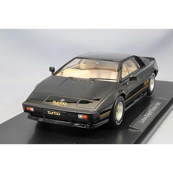 KKスケール 1/18 ロータス エスプリ ターボ 1981 ブラック/ゴールド