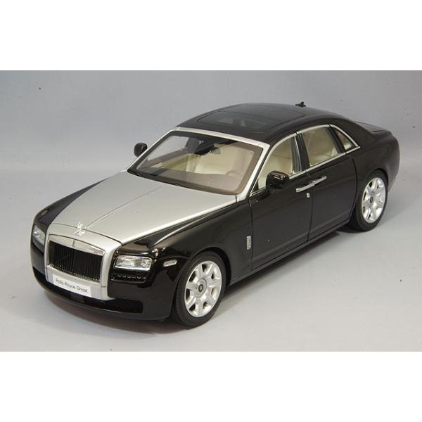 235　京商　1/18　ロールスロイス　ゴースト　黒/シルバー kidbox_ks08802bks2