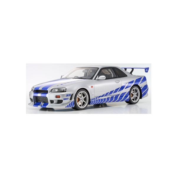 京商 1/12 日産 スカイライン R34 GT-R 2001 シルバー/ブルー