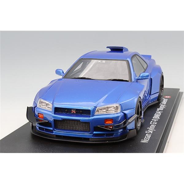 京商 samurai 1/18 日産 スカイライン GT-R (R34) キジル サリーム ブルー