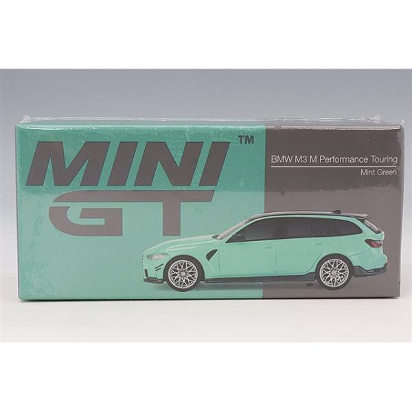 TSM ミニGT 1/64 BMW M3 Mパフォーマンス ツーリング ミントグリーン右