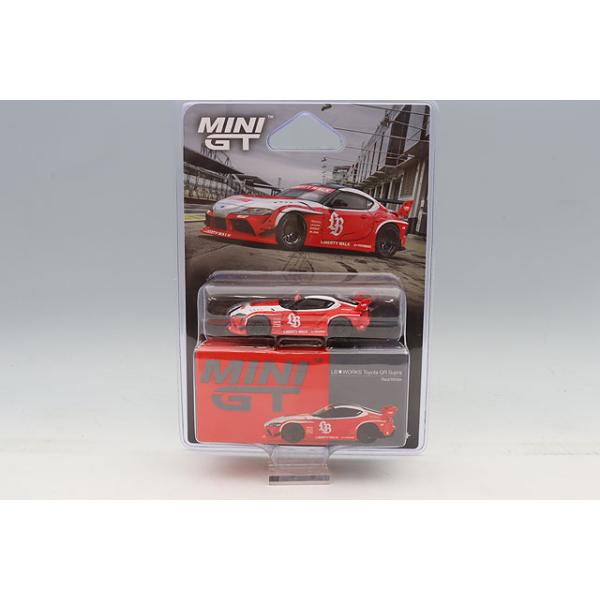TSM ミニGT 1/64 LB-WORKS GR スープラ レッド/ホワイト 左ハンドル