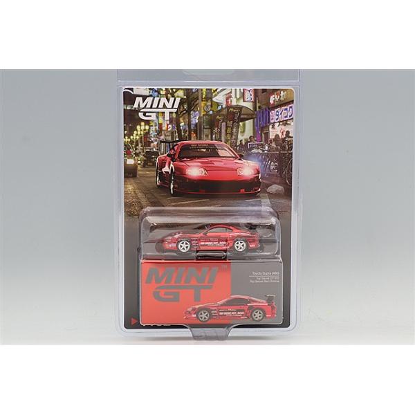 TSM ミニGT 1/64 トヨタ スープラ (A80) GT-300 トップシークレット レッドクロム (左ハンドル) 【ブリスター仕様】