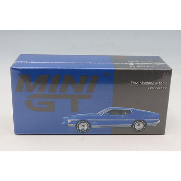 TSM ミニGT 1/64 フォード マスタング マッハ1 1971 グラバーブルー 左