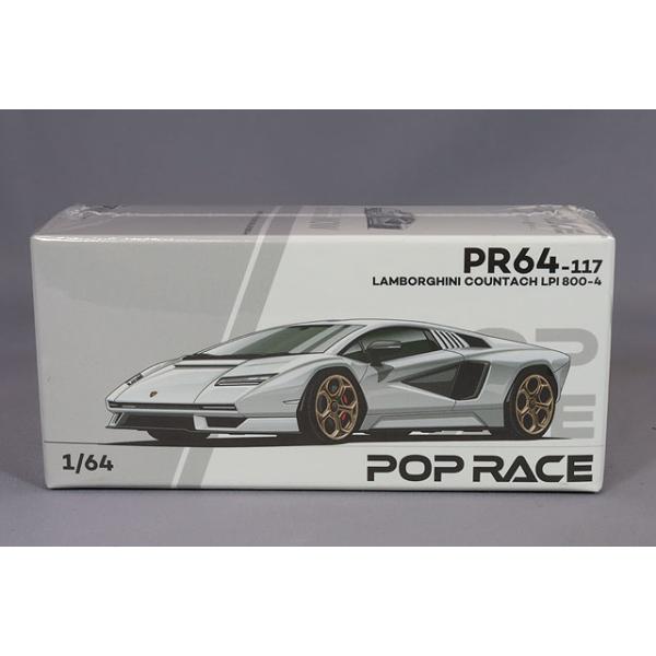 POP RACE 1/64 ランボルギーニ カウンタック LPI 800-4 BIANCO