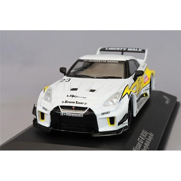 ソリド 1/43 日産 GT-R R35 LB シルエット ホワイト/イエロー : キッド