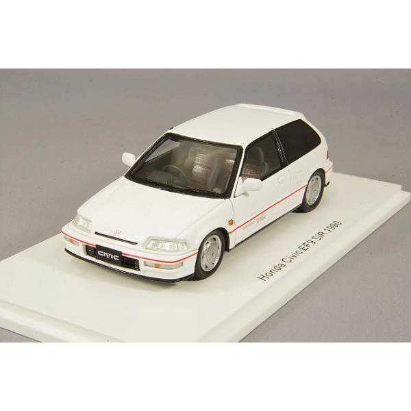 ホワイト ミニカー 約7cm ミニカー/完成品 スパーク 1/43 ホンダ シビック EF9 SiR 1990