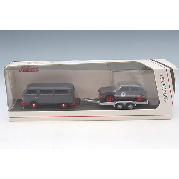 シュコー 1/87 フォルクスワーゲン T2 バス with トレーラー
