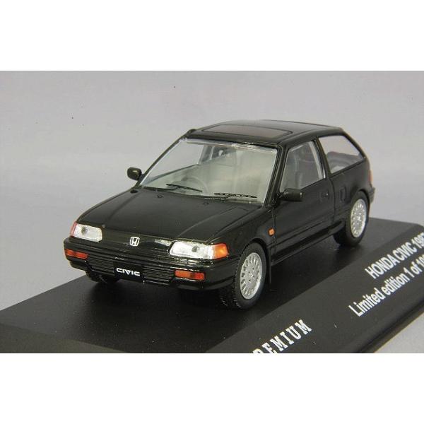 ミニカー/完成品 トリプル9 1/43 ホンダ シビック 1987 ブラック ダイ