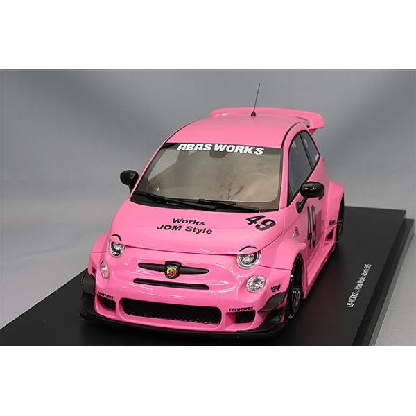 TOP SPEED 1/18 アバルト 595 LB-WORKS x Abas Works ピンク : キッド