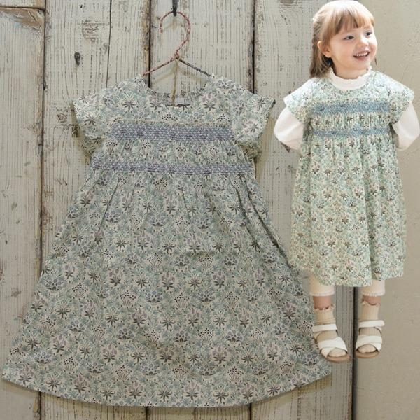 Little s.t.by s.t.closet リトルエスティーbyエスティクローゼット　小花プリントスモッキングワンピース2026 子供服 セール 26春夏