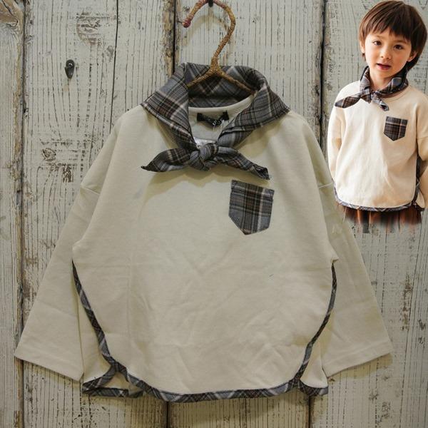 LB CLUB エルビークラブ スカーフ付き長袖Tシャツ 子供服 セール 21 