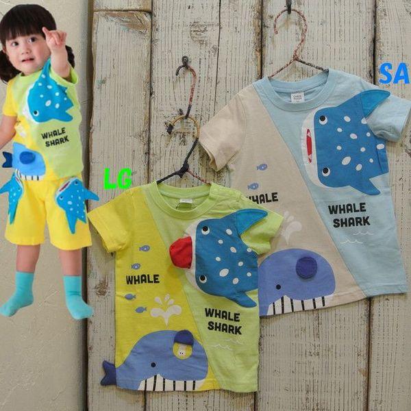 nicohrat（ニコフラート） クジラとジンベイザメの半袖Tシャツ 子供服