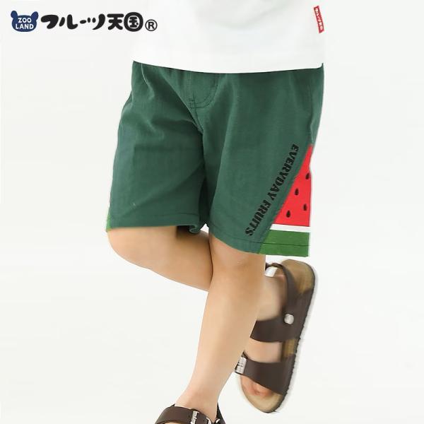 ハーフパンツ 80cm 90cm 95cm 100cm 110cm 120cm 130cm 無地 ウエストゴム 薄手 スイカ キウイ 子供服 男の子 キッズ ベビー ズボン フルーツ パンツ くだもの