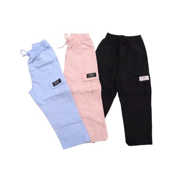 夏用ロングパンツ 林間学校用 カーゴパンツ 160cm 150cm 140cm 130cm 120cm 虫よけ 紫外線よけ ウエストゴム 子供服 女の子 キッズ ジュニア ドロスト 裾絞り