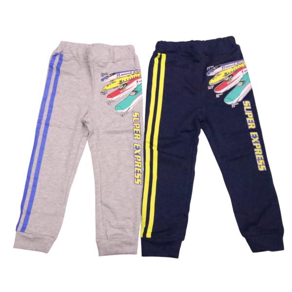 大人気の新幹線のロングパンツです。柔らかな肌触りのトレーナー生地の裏毛パンツ。サイドラインと後ろポケットもポイント！トミカやプラレール、新幹線、電車、車など乗り物が 好きな男の子に！JR東日本商品化許諾済JR東海承認済みJR西日本商品化許諾...