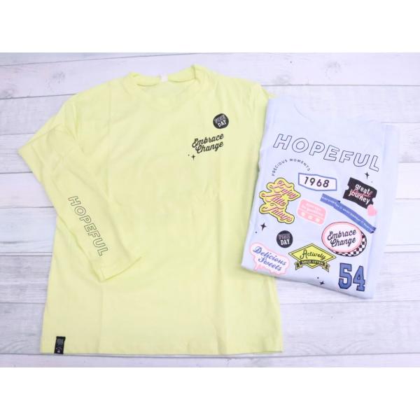 長袖 Tシャツ 140cm 150cm 160cm ロンT 綿100％ バックプリント 薄手 カジュアル スクール 子供服 女の子 ジュニア プチプラ 秋 冬 春 袖ロゴ  かっこいい