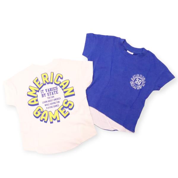 半袖 Tシャツ 110cm 120cm 130cm bigシルエット バックプリント 子供服 男の子 キッズ プチプラ ゆったり かっこいい 子ども ロゴ 英字 夏 トップス 重ね着風