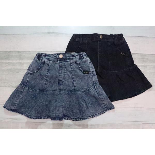 デニム キュロット 120cm 130cm 140cm 150cm 160cm ストレッチ インナーパンツ ペチパン ポケット ウエストゴム パンツ 可愛い スカート 子供服 女の子 キッズ