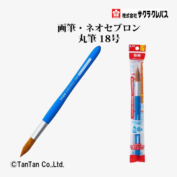 サクラクレパス 画筆 ネオセブロン 丸型 筆 18号 水彩 画材 絵筆 三角
