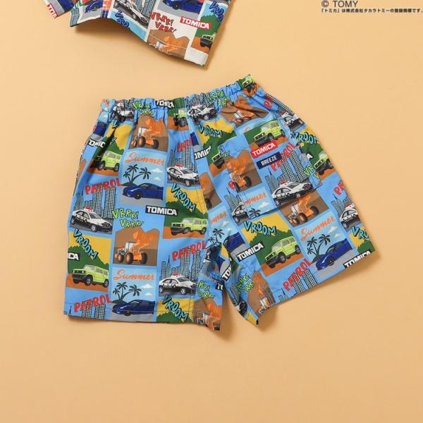 トミカ コラボ 水陸両用パンツ 4分丈 TOMICA×BREEZE 車 男の子 キッズ 子供 80-130cm ブリーズ K 新作 2602 70