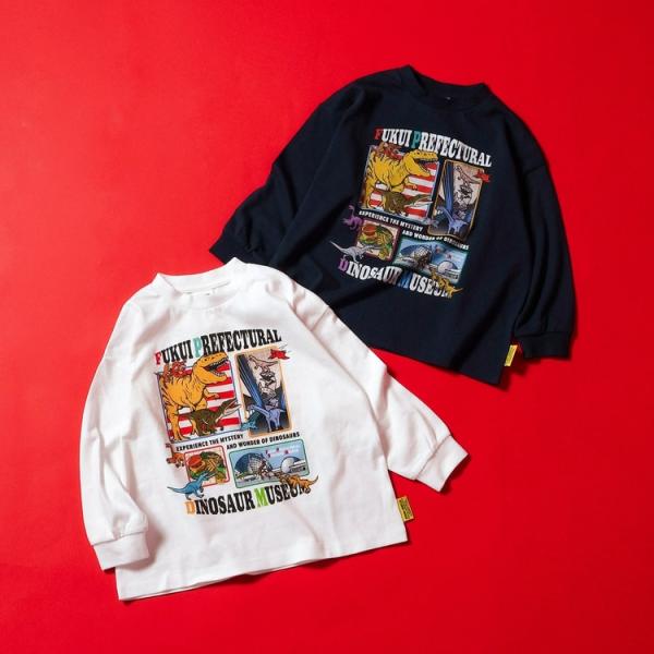 福井県立恐竜博物館コラボ 恐竜ロンT 長袖Tシャツ 80-140cm 男の子 子供服 キッズ BREEZE ブリーズ K 新作 2603 74