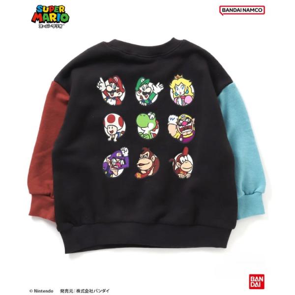 SUPER MARIO スーパーマリオ トレーナー スウェット スエット トップス ロングスリーブ 長袖 カジュアル お洒落 オシャレ かっこいい かわいい 可愛い 普段着 デイリーウェア お出かけ着 子ども こども 男児 男の子 ボーイズ...