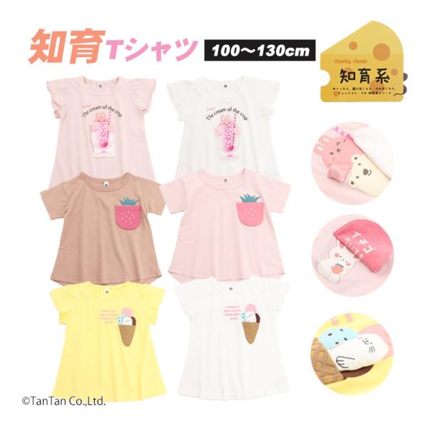 10％OFFセール 半袖Tシャツ 知育 トドラー キッズ 100-120cm 女の子  くま あざらし ウサギ ソーダ アイス いちご ギフト プレゼント 全6色 K  2502 58