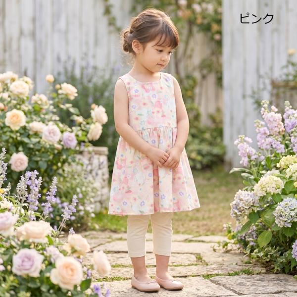 30％OFFセール WiLL MERY ウィルメリー ノースリーブ ワンピース 子供服 女の子 キッズ 花柄 綿100% 80-130cm K 新作 2602 72 爆買