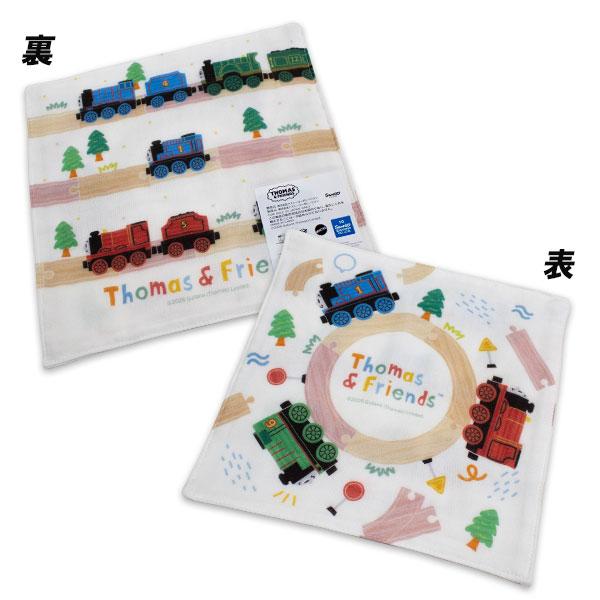 きかんしゃトーマス 両面ガーゼミニハンカチ ラウンドレール柄 約25×25cm THOMAS＆FRIENDS タオル タオルハンカチ ハンカチタオル プチタオル 2026年