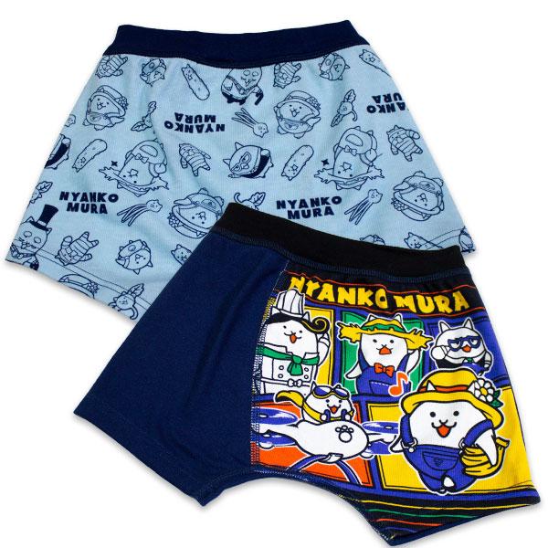 送料無料 にゃんこ大戦争 男児 ボクサーブリーフ2枚組 パズルで豊作！にゃんこ村 ゲーム柄 インナー 肌着 ブリーフ キッズ 2026年