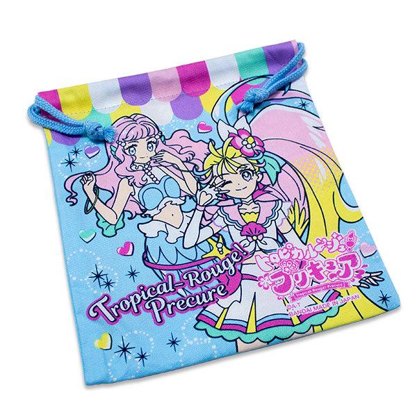 トロピカル ジュ プリキュア 巾着 Sサイズ 約18 21cm 綿100 水色 02 キッズタウン ヤフーショップ 通販 Yahoo ショッピング