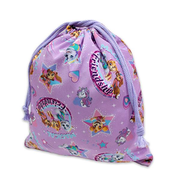 巾着 きんちゃく 袋 小物入れ かばん 体操服袋 上靴袋 上履き袋 給食エプロン袋 パウパト PAW PATROL最新柄の巾着Mになります。体操服・給食エプロン・上履き等入りますよ。【サイズ】約H290×W260mm【素材】　生地→ポリエス...