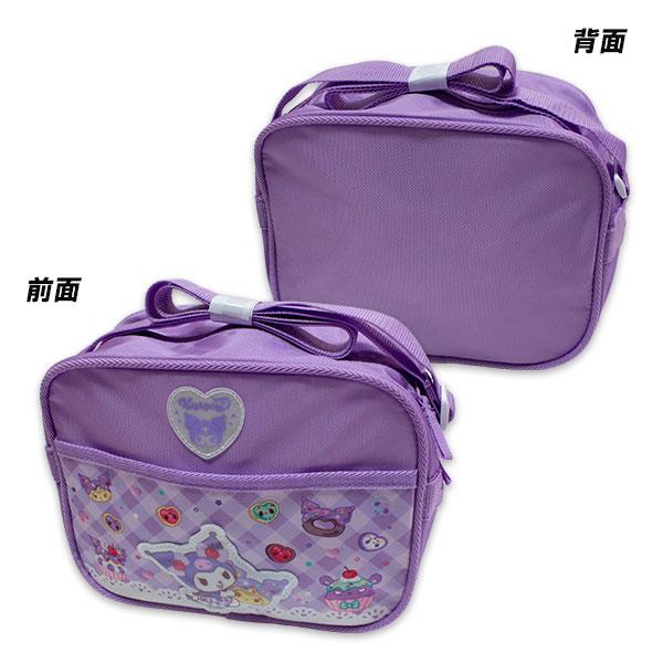 通園バッグ ショルダーバッグ 通園かばん 幼稚園バッグ 保育園バッグ バッグ クロミ kuromi サンリオ Sanrio最新柄の通園ショルダーになります。前面には出し入れしやすい収納ポケットが１つあります。ポリエステル素材なので水もはじき...