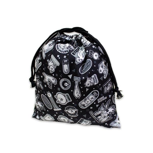 巾着 きんちゃく 袋 コップ袋 小物入れ かばん ナフキン袋 ランチクロス袋 にゃんこ大戦争 NYANKO DAISENSOU最新柄の巾着Sになります。ハーモニカ入れ（小さな楽器など）やナフキンを入れてランドセルにつるしたりとその時の用途に...