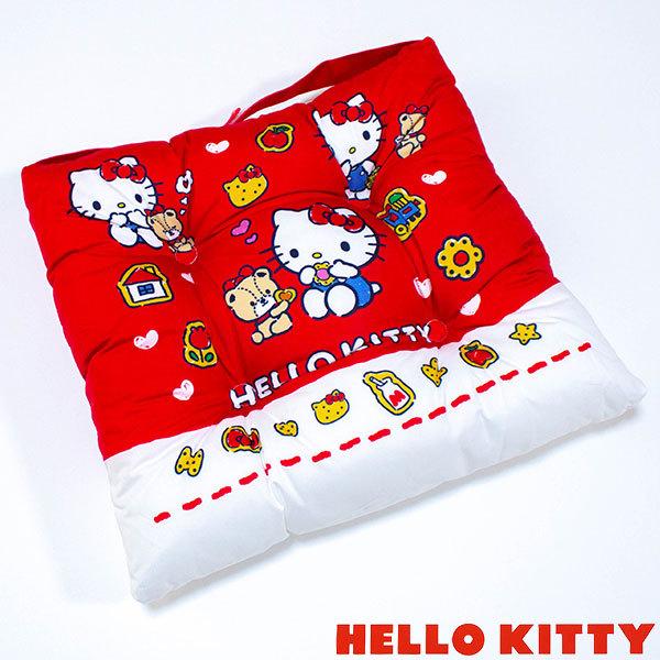 ハローキティ HELLO KITTY 学童クッション 約30×30cm さぶとん 座布団