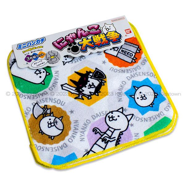 BANDAI（バンダイ） にゃんこ大戦争 ミニタオル3枚組 約16×16cm