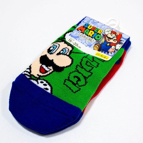スーパーマリオ 左右柄違い スニーカーソックス 15 cm ルイージ マリオ 緑 赤 のび る フィット 靴下 Super Mario キッズタウン ヤフーショップ 通販 Yahoo ショッピング