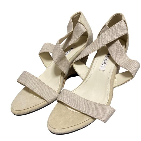 【新品未使用】DIANA ダイアナ　サンダル　ベージュ　23cm DIANA（ダイアナ） 未使用 サンダル 23cm ベージュ レディース 古着