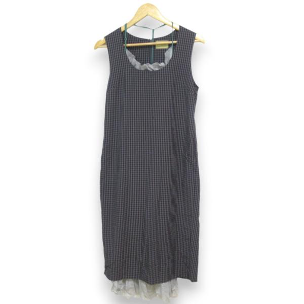 UNITED ARROWS ノースリーブロングワンピース 未使用タグ付き　38 MARW UNITED ARROWS＞ツイル ノースリーブ ロング ワンピース