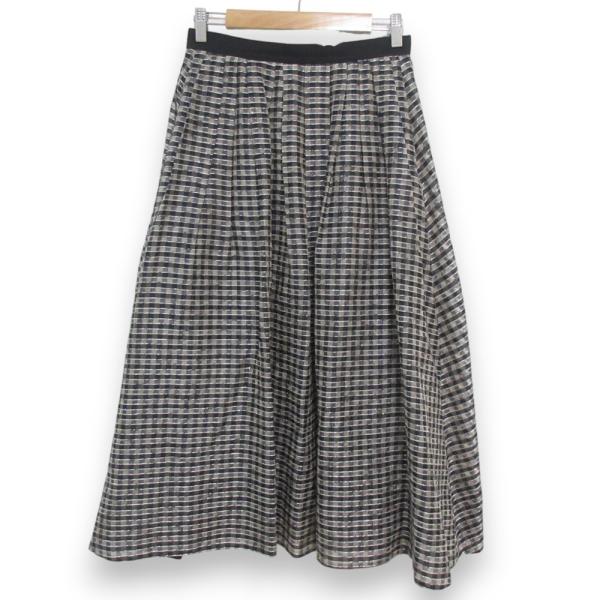 ebure 美品 23AW ebure エブール スパークルチェック オーガンジー 