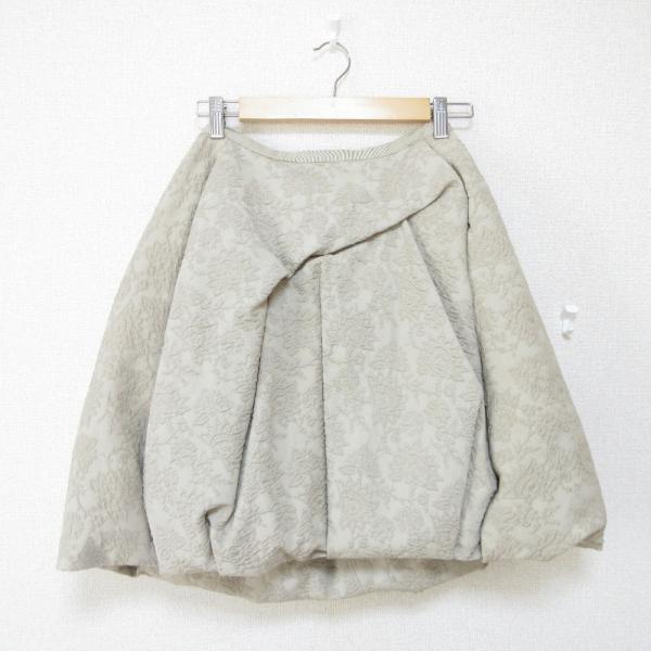 FOXEY 美品 フォクシー ジャガード ひざ丈 バルーン ダウン