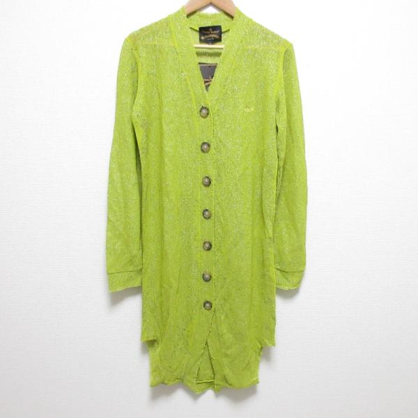 Vivienne Westwood - 美品 Vivienne Westwood ヴィヴィアンウエストウッド アングロマニア 2WAY ラメ ニット ロングカーディガン サイズM イエロー系 レディース 古着 中古 USED Vivienne Westwood（ヴィヴィアンウエストウッド） 美品 アングロ